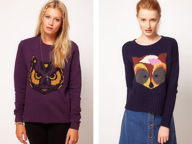 Animal face sweaters hotsell